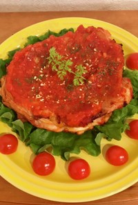 オーブンでトマトガーリックチキンステーキ