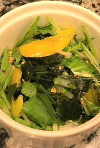 わかめと水菜の中華サラダ