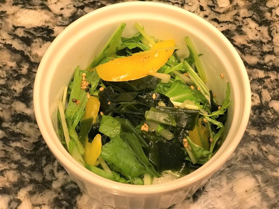 わかめと水菜の中華サラダの画像