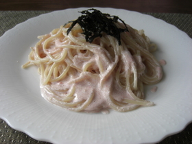 簡単☆定番☆明太子のクリームパスタ