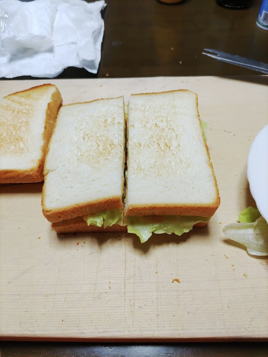 お弁当のサンドイッチ(タマゴ)の画像