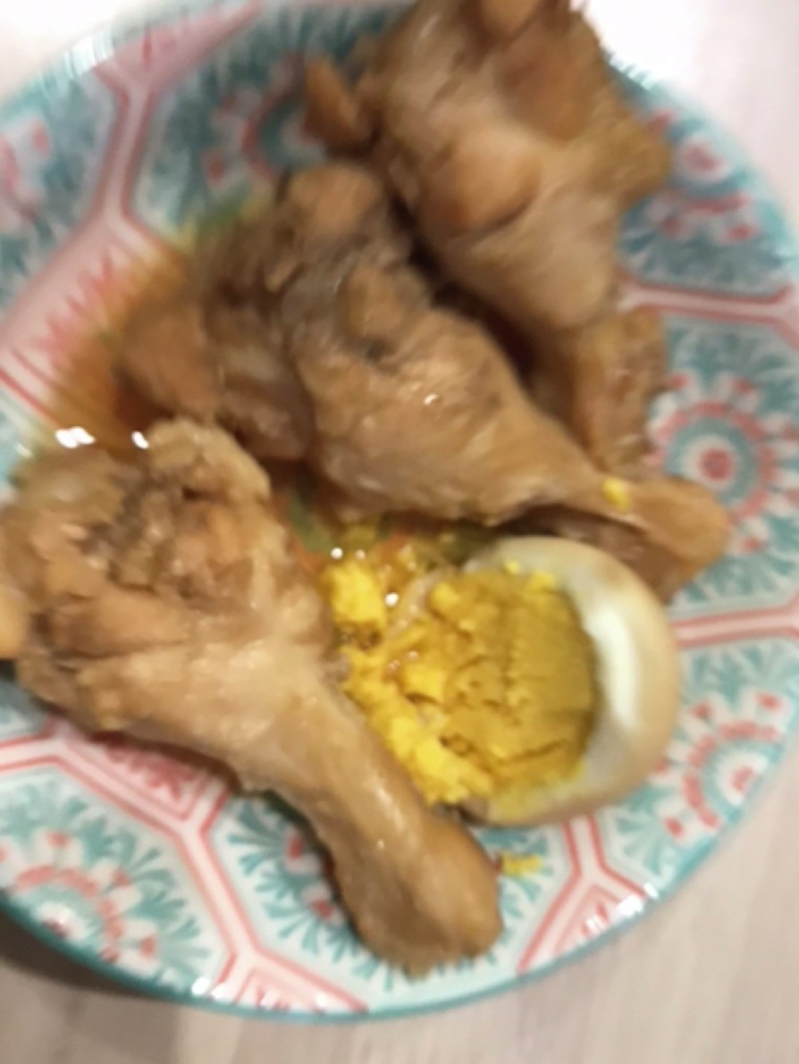 覚書　炊飯器で手羽元と卵の煮物の画像