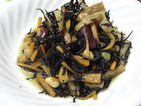 レンジで豆とひじき煮