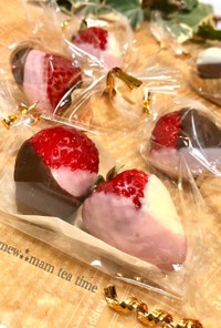 母の日に♡2色の苺チョコレート