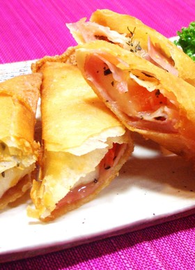おもちとトマトのイタリアン春巻き☆