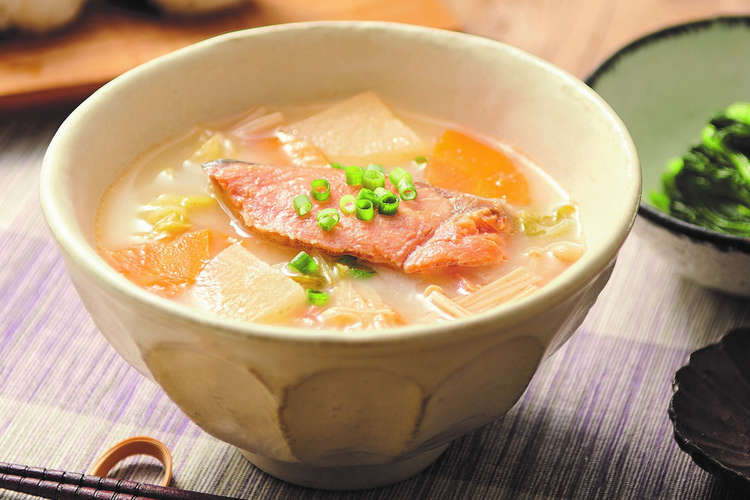 まろやか 鮭と豆乳のおかずみそ汁 レシピ 作り方 By 象印マホービン クックパッド 簡単おいしいみんなのレシピが377万品