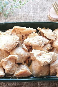 鶏むね肉の味噌マヨ簡単レンチン焼き
