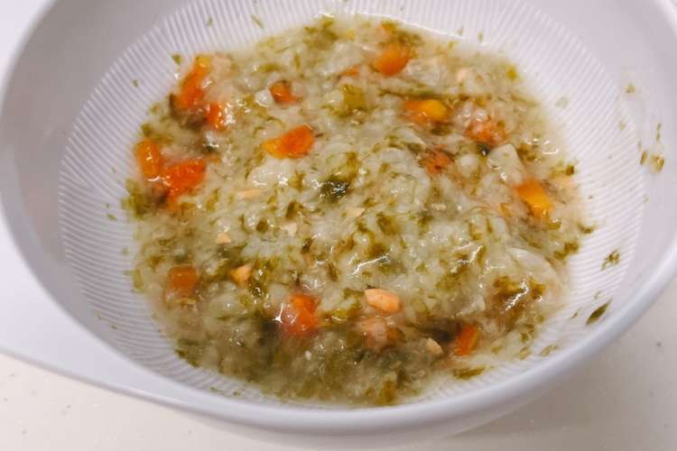 離乳食中期 鮭と海苔のおかゆ レシピ 作り方 By 二児のズボラママ クックパッド 簡単おいしいみんなのレシピが371万品