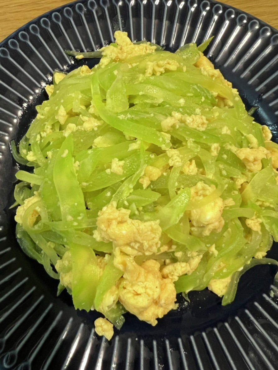 中国野菜と卵炒め(ステムレタス)の画像