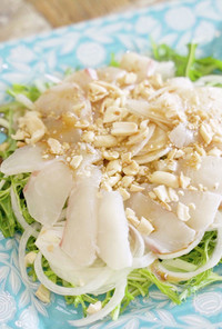 野菜×ナッツ×真鯛で作る中華サラダ