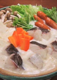 鱈と冬野菜の豆乳鍋