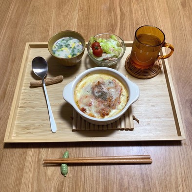 豆腐のキムチーズドリアの写真
