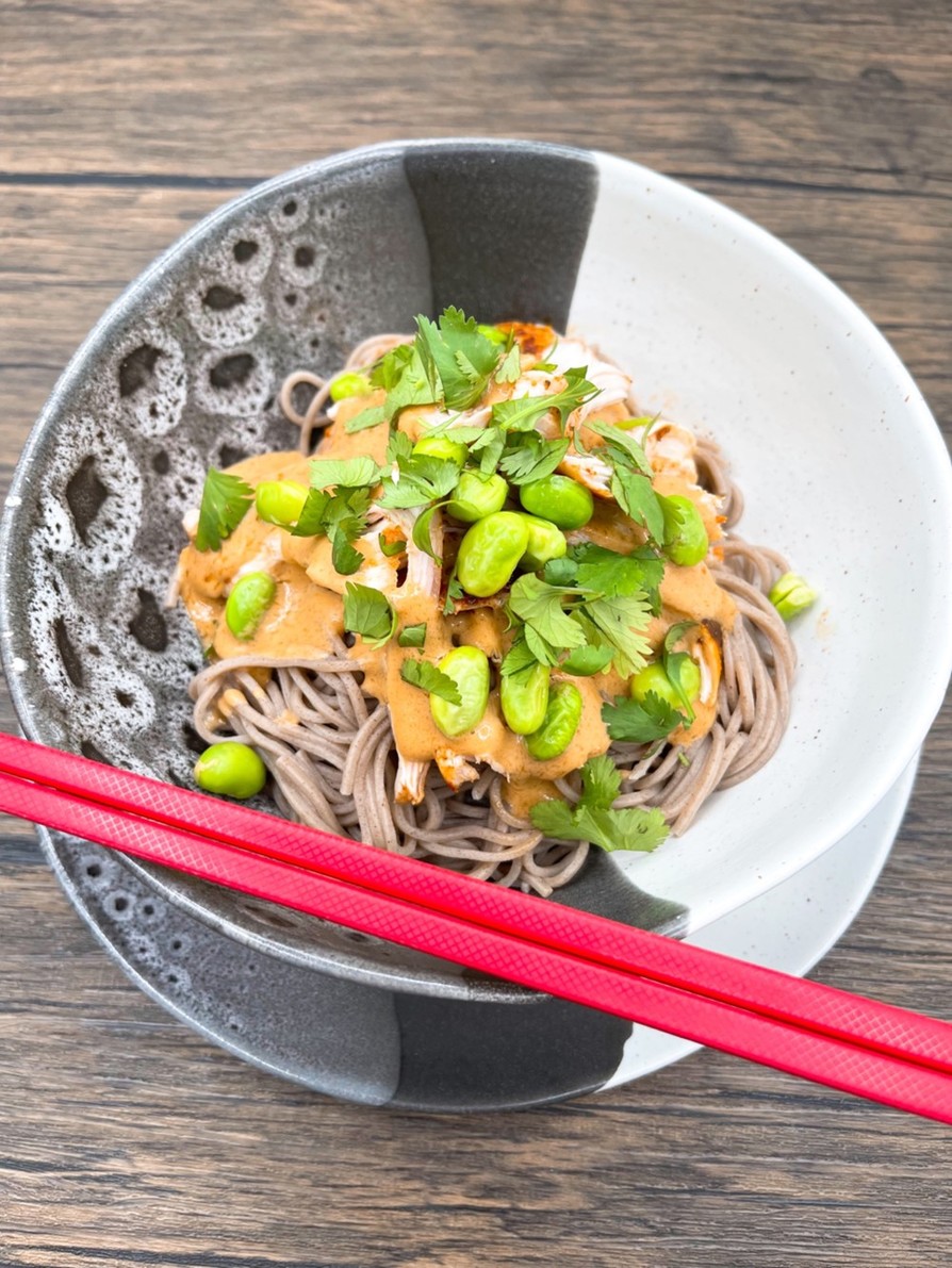 簡単ピーナッツそばのレシピ