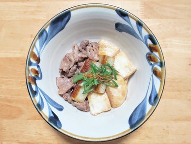 焼きネギ入り肉豆腐の写真