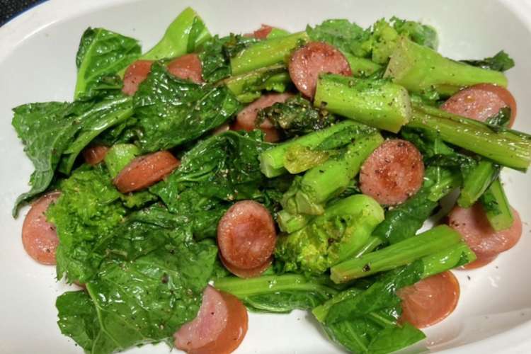 菜の花とウインナーのオイル蒸しサラダ レシピ 作り方 By Marimoko クックパッド 簡単おいしいみんなのレシピが370万品