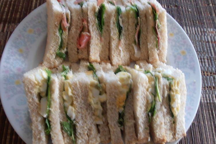 パンの耳も使用 サラミと卵サンドイッチ レシピ 作り方 By Catherines クックパッド 簡単おいしいみんなのレシピが367万品