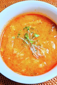 ピリ辛大根スープと余りご飯の雑炊