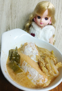 リカちゃん♡サーモンハラスと熟成粕で粕鍋