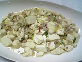 ★塩ネギ生姜の白麻婆豆腐★