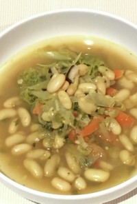 インゲン豆と野菜のスパイススープ