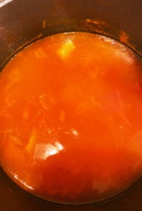 トマトとベーコンのスープ