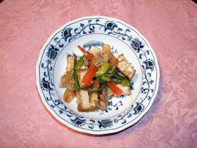 生揚げと豚肉の味噌炒め