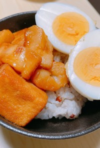 高野豆腐とお麩の魯肉飯(ルーローハン)