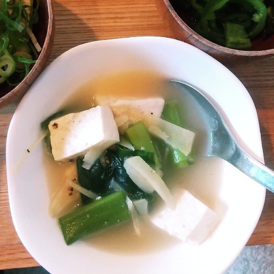 豆腐と長ネギのダイエットスープの画像