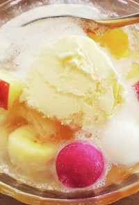 サイダー&アイス★【簡単フルーツパンチ】