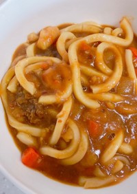 カレーの残りでカレーうどん