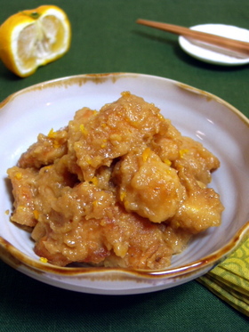 鶏胸ソテーの柚子みぞれ煮