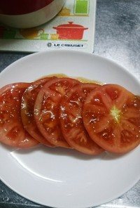 トマトスライスに玉葱のドレッシング