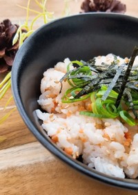 明太子と鮭フレの混ぜご飯