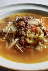 牛肉と野菜の昆布出汁のスープ