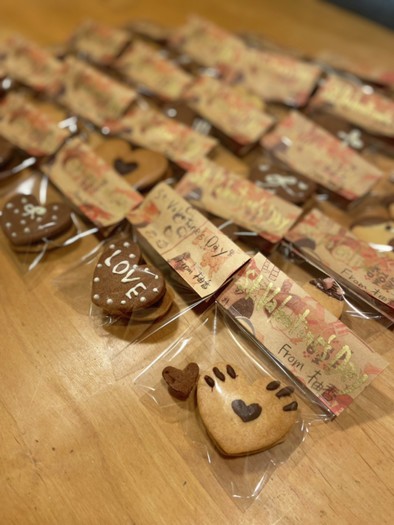 バレンタインの生チョコサンドクッキーの写真