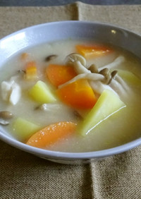 冬に食べたい酒粕のスープ