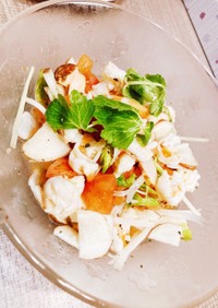 海老と菊芋のサラダ