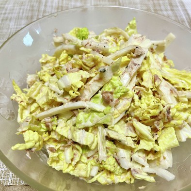 生白菜のサバ缶サラダの写真