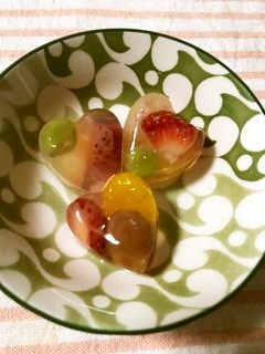 苺と甘納豆のひとくち寒天の画像