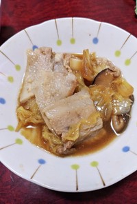 白菜と豚バラのシンプル炒め煮