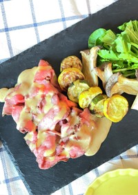 【ごまドレ】ローストビーフと焼野菜サラダ
