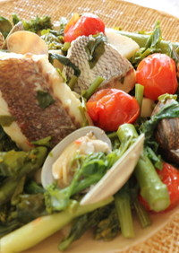 春野菜と鯛のアクアパッツァ
