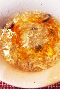 椎茸の戻し汁で中華なかき玉汁