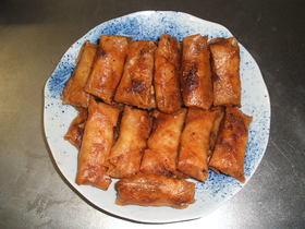 ツナサラダと納豆の春巻き