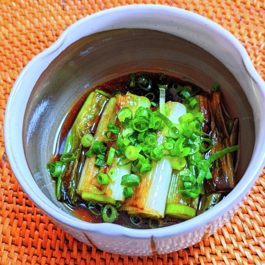 焼き長ネギのポン酢びたしの画像