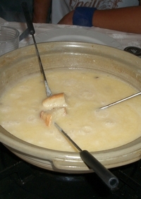 土鍋チーズフォンデュ