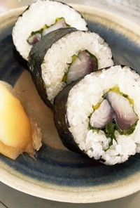 さわやか✨広島菜としめさばの巻き寿司