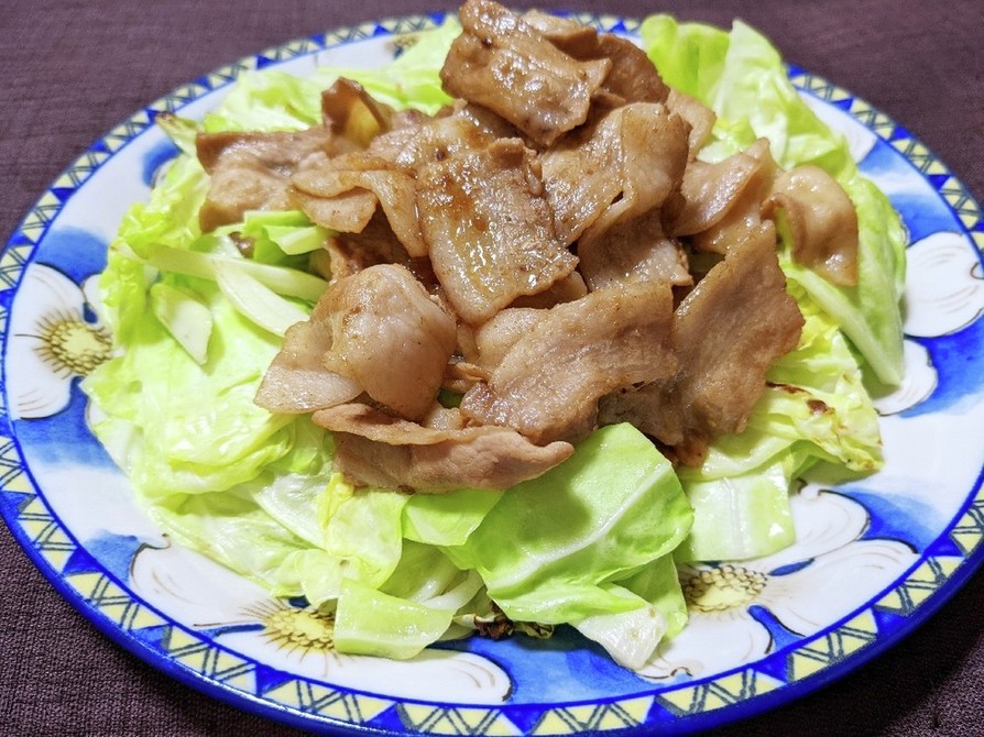 豚バラ肉とキャベツの炒め物の画像