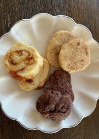 ココナッツオイルの3種クッキー