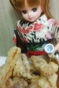 リカちゃん♡味わいスルメの天ぷら